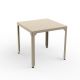 Table carrée outdoor HEGOA Matière Grise, coloris crème