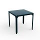 Table carrée outdoor HEGOA Matière Grise, coloris denim