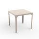 Table carrée outdoor HEGOA Matière Grise, coloris eggshell