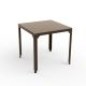 Table carrée outdoor HEGOA Matière Grise, coloris taupe