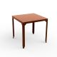 Table carrée outdoor HEGOA Matière Grise, coloris terracotta