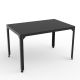 Table rectangulaire outdoor 121 x 79 cm HEGOA Matière Grise, coloris anthracite