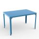 Table rectangulaire outdoor 121 x 79 cm HEGOA Matière Grise, coloris azur