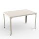 Table rectangulaire outdoor 121 x 79 cm HEGOA Matière Grise, coloris craie