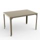 Table rectangulaire outdoor 121 x 79 cm HEGOA Matière Grise, coloris crème