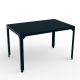 Table rectangulaire outdoor 121 x 79 cm HEGOA Matière Grise, coloris denim