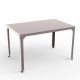 Table rectangulaire outdoor 121 x 79 cm HEGOA Matière Grise, coloris eggshell