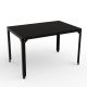 Table rectangulaire outdoor 121 x 79 cm HEGOA Matière Grise, coloris noir