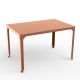 Table rectangulaire outdoor 121 x 79 cm HEGOA Matière Grise, coloris orange givrée