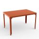 Table rectangulaire outdoor 121 x 79 cm HEGOA Matière Grise, coloris pêche