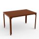 Table rectangulaire outdoor 121 x 79 cm HEGOA Matière Grise, coloris terracotta