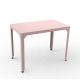 Table rectangulaire outdoor 100 x 60 cm HEGOA Matière Grise, coloris baby pink