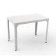 Table rectangulaire outdoor 100 x 60 cm HEGOA Matière Grise, coloris blanc