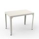 Table rectangulaire outdoor 100 x 60 cm HEGOA Matière Grise, coloris craie