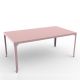 Table rectangulaire outdoor 180 x 100 cm HEGOA Matière Grise, coloris baby pink