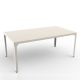 Table rectangulaire outdoor 180 x 100 cm HEGOA Matière Grise, coloris craie