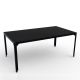 Table rectangulaire outdoor 180 x 100 cm HEGOA Matière Grise, coloris noir