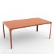 Table rectangulaire outdoor 180 x 100 cm HEGOA Matière Grise, coloris orange givrée
