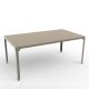 Table rectangulaire outdoor 180 x 100 cm HEGOA Matière Grise, coloris crême