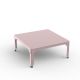 Table basse carrée 79 x 79 cm HEGOA Matière Grise, coloris baby pink
