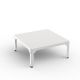 Table basse carrée 79 x 79 cm HEGOA Matière Grise, coloris blanc