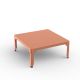 Table basse carrée 79 x 79 cm HEGOA Matière Grise, coloris orange givrée