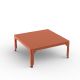 Table basse carrée 79 x 79 cm HEGOA Matière Grise, coloris pêche