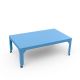 Table basse rectangulaire 100 x 60 cm HEGOA Matière Grise, coloris azur