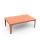 Table basse rectangulaire 100 x 60 cm HEGOA Matière Grise, coloris orange givrée