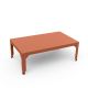 Table basse rectangulaire 100 x 60 cm HEGOA Matière Grise, coloris pêche