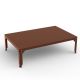 Table basse rectangulaire 121 x 79 cm HEGOA Matière Grise, coloris terracotta