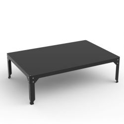 Table basse rectangulaire 121 x 79 cm HEGOA Matière Grise