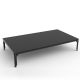 Table basse rectangulaire 180 x 100 cm HEGOA Matière Grise, coloris anthracite