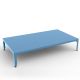 Table basse rectangulaire 180 x 100 cm HEGOA Matière Grise, coloris azur