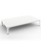 Table basse rectangulaire 180 x 100 cm HEGOA Matière Grise, coloris blanc