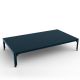 Table basse rectangulaire 180 x 100 cm HEGOA Matière Grise, coloris denim