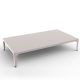 Table basse rectangulaire 180 x 100 cm HEGOA Matière Grise, coloris eggshell