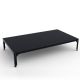 Table basse rectangulaire 180 x 100 cm HEGOA Matière Grise, coloris noir