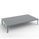 Table basse rectangulaire 180 x 100 cm HEGOA Matière Grise, coloris nuage