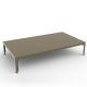 Table basse rectangulaire 180 x 100 cm HEGOA Matière Grise, coloris sable