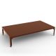 Table basse rectangulaire 180 x 100 cm HEGOA Matière Grise, coloris terracotta