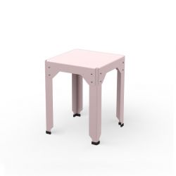 Tabouret HEGOA Matière Grise, coloris baby pink