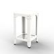 Tabouret haut 63 cm HEGOA Matière Grise, coloris blanc