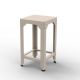 Tabouret haut 63 cm HEGOA Matière Grise, coloris crème