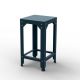 Tabouret haut 63 cm HEGOA Matière Grise, coloris denim