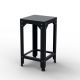 Tabouret haut 63 cm HEGOA Matière Grise, coloris noir