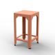 Tabouret haut 63 cm HEGOA Matière Grise, coloris orange givrée