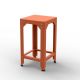 Tabouret haut 63 cm HEGOA Matière Grise, coloris pêche