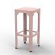 Tabouret haut 75 cm HEGOA Matière Grise, coloris baby pink