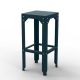 Tabouret haut 75 cm HEGOA Matière Grise, coloris denim